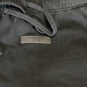 Essentials Jet Black Joggers size L